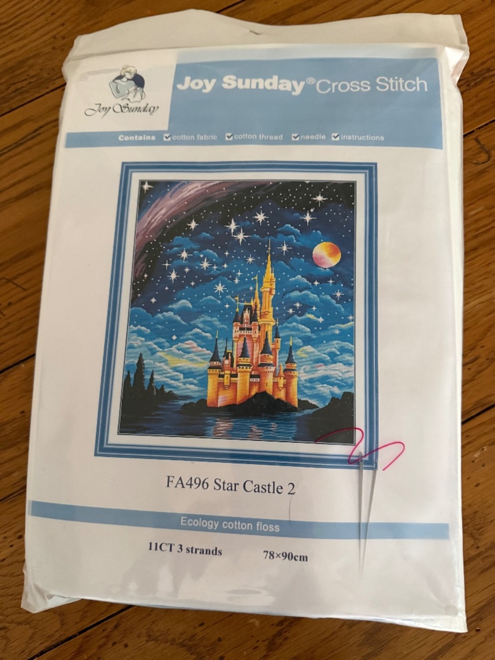 Star Castle 11 Count Aida JOY SUNDAY Cross Stitching Kit New
